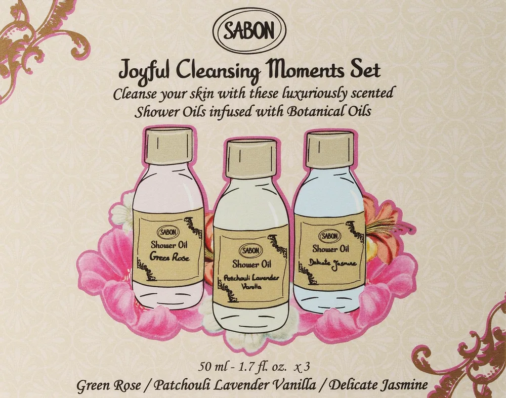 Набор масел для душа Sabon Trio Gift Shower Oil Set, три аромата, 3 x 50 мл