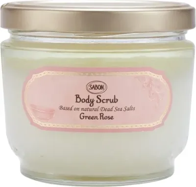 Sabon Sabon Green Rose Body Scrub - Скраб для тела Green Rose с солью Мёртвого моря, зелёная роза, 320 г