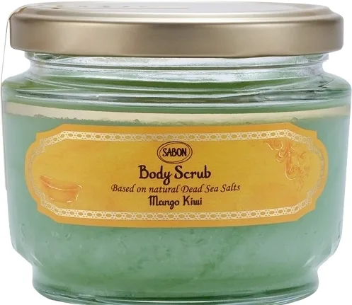 Sabon Sabon Mango Kiwi Body Scrub - Скраб для тела Mango Kiwi с солью Мёртвого моря, манго и киви, 320 г
