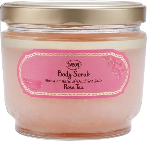 Sabon Sabon Rose Tea Body Scrub - Скраб для тела Rose Tea с солью Мёртвого моря, роза и чай, 320 г