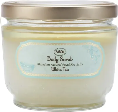 Sabon Sabon White Tea Body Scrub - Скраб для тела White Tea с солью Мёртвого моря, белый чай, 320 г