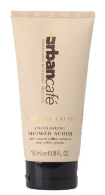 Urban Cafe Urban Cafe Caramel Latte Exfoliating Shower Scrub - Скраб для душа Caramel Latte с молотым кофе, карамельный латте, 180 мл