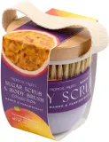 Набор для тела Tropical Fruits Mango & Passionfruit сахарный скраб и щетка для тела с ароматом манго и маракуйи 150 г — фото 1