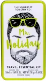 The Somerset Toiletry Co. The Somerset Toiletry Co. Mr. Holiday Travel Essentials Kit (sh/gel/50 мл + shm/50 г + luggage/tag) - Мужской набор The Somerset Toiletry Mr. Holiday гель для душа 50 мл твердый шампунь 50 г и багажная бирка — фото 1