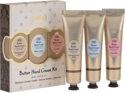 Набор кремов для рук Sabon Mini Hand Cream Kit 3 аромата с маслом ши 3x30 мл