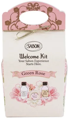 Набор для тела Sabon Green Rose масло для душа молочко для тела и скраб с ароматом зеленой розы 100+50+60 мл