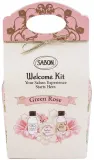 Набор для тела Sabon Green Rose масло для душа молочко для тела и скраб с ароматом зеленой розы 100+50+60 мл — фото 1