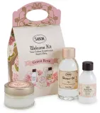 Набор для тела Sabon Green Rose масло для душа молочко для тела и скраб с ароматом зеленой розы 100+50+60 мл — фото 2