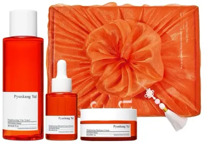 Набор для лица Pyunkang Yul Brightening тоник сыворотка и крем с витамином С и ниацинамидом для сияния 150+30+50 мл