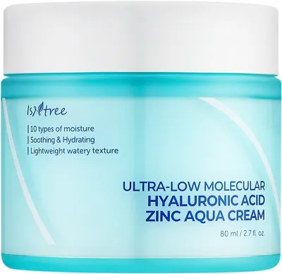 Крем для лица IsNtree Hyaluronic Acid Zinc Aqua увлажняющий 80 мл