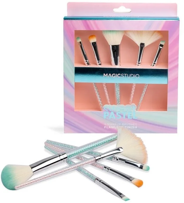Набор кистей для макияжа Magic Studio Makeup Brush Set Sweet Pastel из 5 предметов