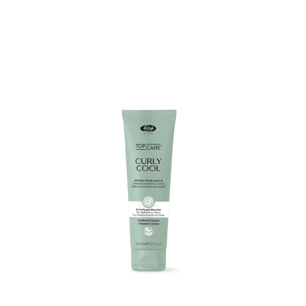Крем для волос Lisap Top Care Curly Cool Defining Cream Leave-In несмываемый, для вьющихся волос, 150 мл