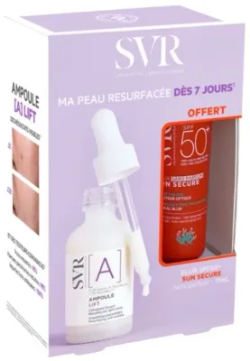 Набор для лица SVR A концентрат с ретинолом и солнцезащитный мусс SPF50+ 30+15 мл