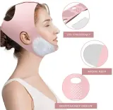Охлаждающая маска для лица, розовая Yeye V-line Mask — фото 2