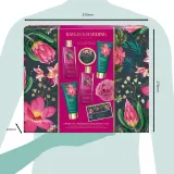 Набор Baylis & Harding Boudoire Tropical Paradise крем для душа 300 мл пена 300 мл лосьон 130 мл крем-гель 130 мл мыло 100 г кристаллы 100 г и мочалка — фото 7