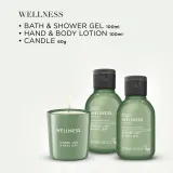 Набор Baylis & Harding Wellness гель для ванны и душа 100 мл лосьон для рук и тела 100 мл и ароматическая свеча 60 г — фото 4