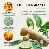 Набор Baylis & Harding Wellness гель для ванны и душа 100 мл лосьон для рук и тела 100 мл и ароматическая свеча 60 г — фото 5