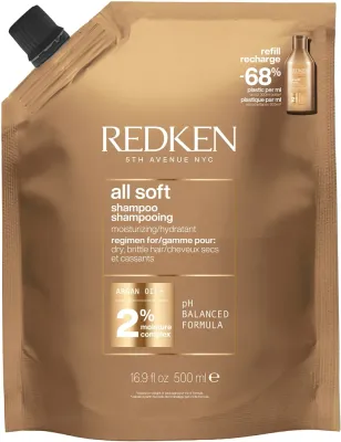 Шампунь Redken All Soft для сухих и ломких волос с маслом арганы, рефил 500 мл