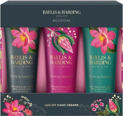 Набор кремов для рук и ногтей Baylis & Harding Boudoire Tropical Paradise 3 шт по 50 мл