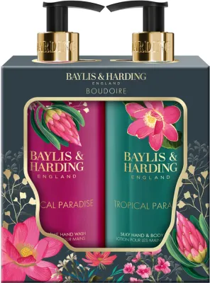 Набор Baylis & Harding Boudoire Tropical Paradise крем-мыло для рук 300 мл и лосьон для рук и тела 300 мл
