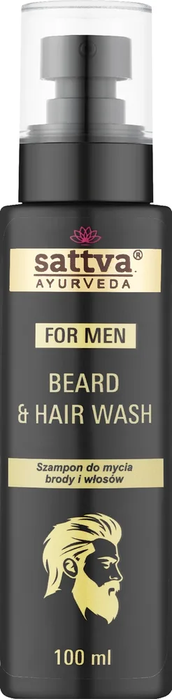 Шампунь Sattva For Men для бороды и волос с розмарином, нимом и мятой, 100 мл