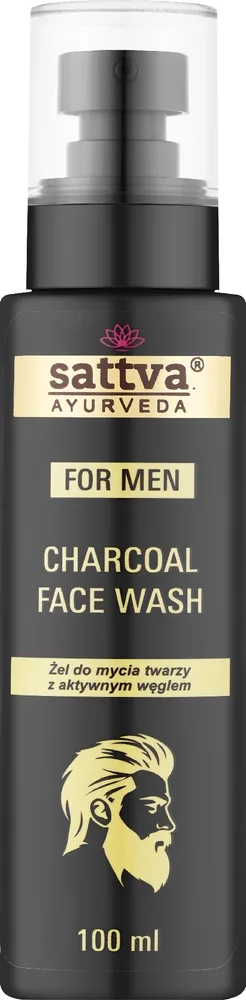 Гель для мытья лица Sattva For Men с активированным углём и алоэ, 100 мл