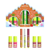 NYX Professional Makeup Zestaw do makijażu ust, 7 produktów - Набор для губ NYX Holiday Fat Oil три масла-блеска и четыре бальзама с увлажнением 7 предметов — фото 1