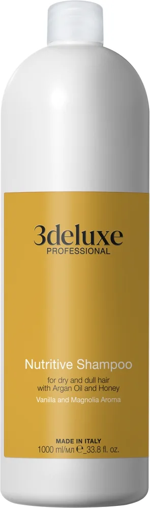 Шампунь 3DeLuXe Nutritive питательный для сухих волос с маслом арганы и мёдом