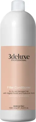Заполняющий кондиционер для сухих и повреждённых волос 3DeLuXe Filler Conditioner With Vegetal Keratin And Hyaluronic Acid, 250 мл