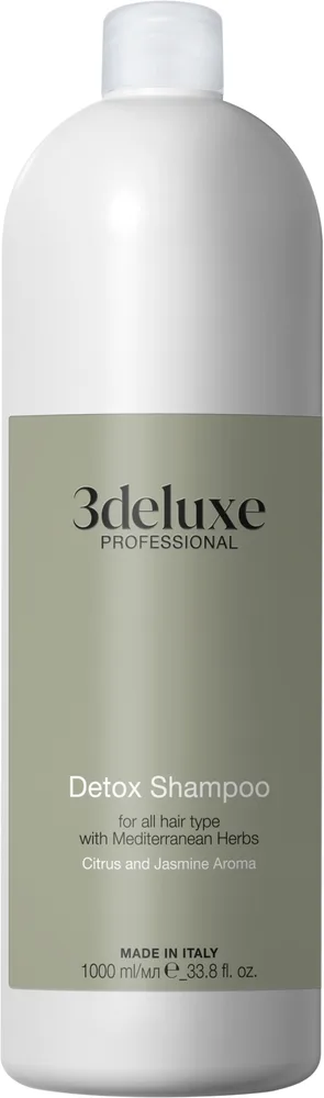 Шампунь 3DeLuXe Detox восстанавливающий с 9 средиземноморскими травами, 1000 мл