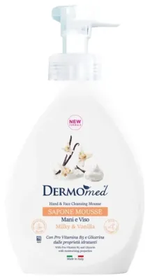 Мыло-пенка для рук и лица Dermomed Milky And Vanilla молочно-ванильное, 500 мл