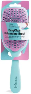 Щётка для расчёсывания волос IDC Institute EasyClean Detangling Brush бирюзовая, со съёмной задней панелью, 1 шт