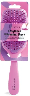 Щётка для расчёсывания волос IDC Institute EasyClean Detangling Brush фиолетовая, со съёмной задней панелью, 1 шт