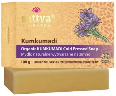 Мыло Sattva Ayurveda Kumkumadi твёрдое ручной работы, 100 г