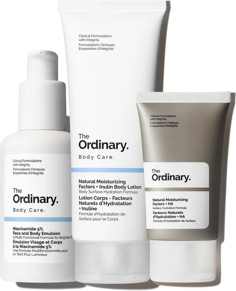 Набор для лица и тела The Ordinary эмульсия для лица и тела лосьон и крем с ниацинамидом 100+100+30 мл