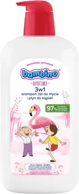 Детский гель для мытья тела и волос 3 в 1 Bambino Bolek i Lolek Flaming с ароматом банана, 1000 мл