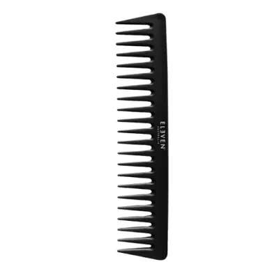 Расчёска для волос Eleven Australia Carbon Cutting Comb чёрная, с редкими зубцами, 1 шт