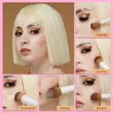 Набор кистей для макияжа Jessup Luxury Light Gray Brush Set T329 из 14 предметов — фото 3
