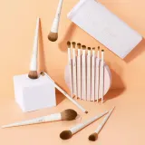 Набор кистей для макияжа Jessup Luxury Light Gray Brush Set T329 из 14 предметов — фото 7