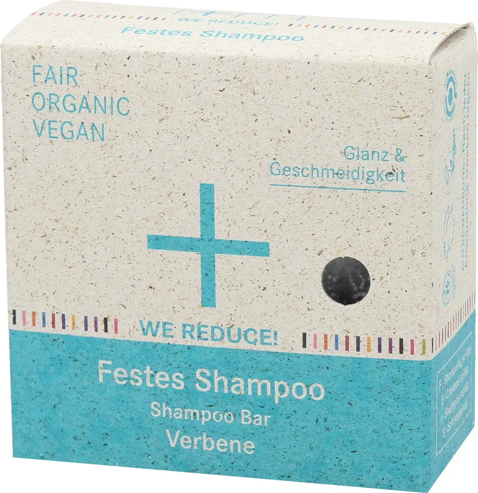 Твёрдый шампунь для волос с вербеной, кипарисом и кардамоном i+m Naturkosmetik Berlin We Reduce Verbena Shampoo Bar