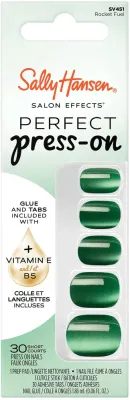 Набор накладных ногтей Sally Hansen Salon Effects Rocket Fuel короткой квадратной с клеем и аксессуарами 5 предметов