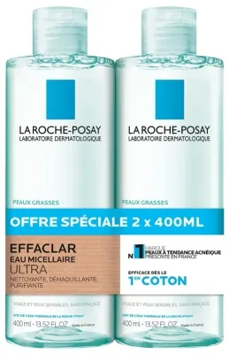 Набор мицеллярной воды La Roche-Posay Effaclar Ultra 2 шт по 400 мл