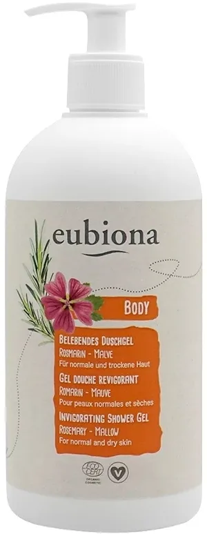 Бодрящий гель для душа Eubiona Rosemary & Mallow с розмарином и мальвой, 200 мл