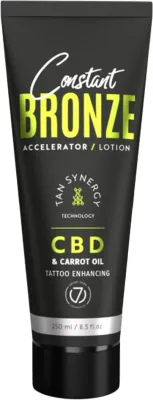 Лосьон-ускоритель загара для солярия 7Suns Constant Bronze CBD масло моркови бета-каротин 250 мл