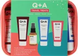 Дорожный набор для лица Q+A Travel Treats очищающее средство и уход с гиалуроновой кислотой 5 предметов — фото 1