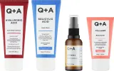 Дорожный набор для лица Q+A Travel Treats очищающее средство и уход с гиалуроновой кислотой 5 предметов — фото 2