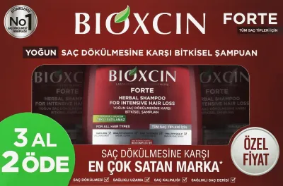 Набор шампуней Bioxcin DermaGen Forte три травяных шампуня с комплексом Biocomplex B11 для ослабленных волос 3x300 мл