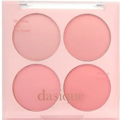 Палетка румян Dasique Blending Mood Cheek четыре оттенка, для кожи тёплого тона, 16,8 г