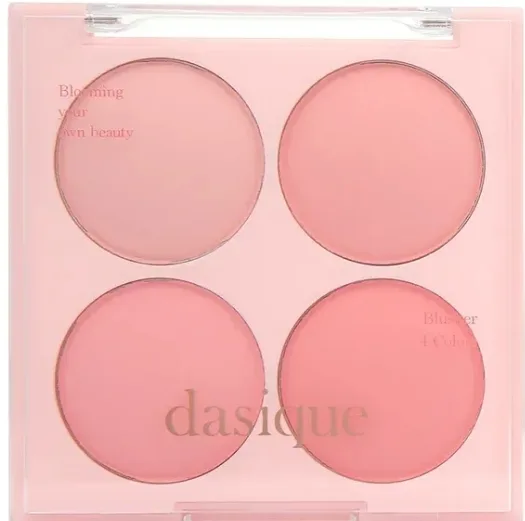 Палетка румян Dasique Blending Mood Cheek четыре оттенка, для кожи тёплого тона, 16,8 г, оттенок 07 - Candy Berry