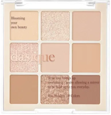 Палетка теней для век Dasique Milk Latte Collection Eye Shadow Palette девять оттенков, 8 г